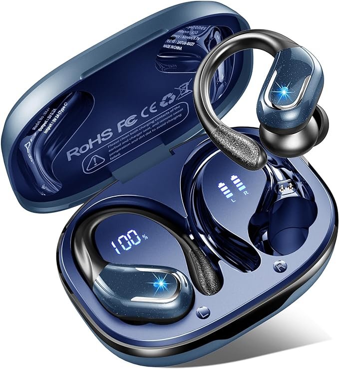 auricolari bluetooth sportivi blu