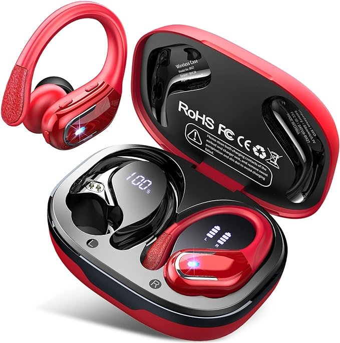 auricolari bluetooth sportivi rossi